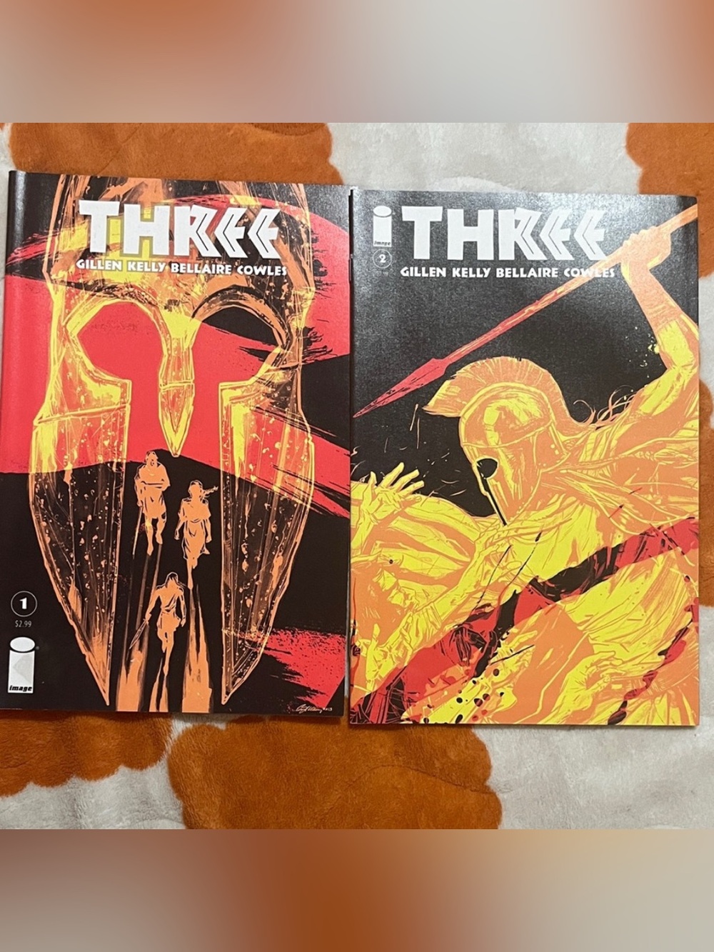 💚Three #1 & #2 Image Comics Epic Spartan Set Gillen Kelly